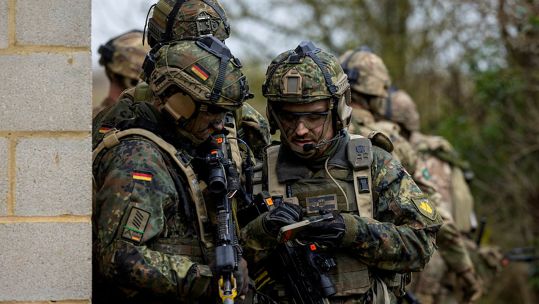 New equipment tested on Ex Blunting Strike British Army were working alongside soldiers from the USA, France, Italy, Germany, Spain 22112023 CREDIT MOD