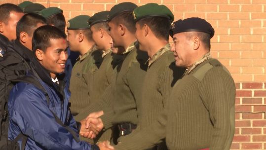 New recruits meet the Gurkha staff at Catterick