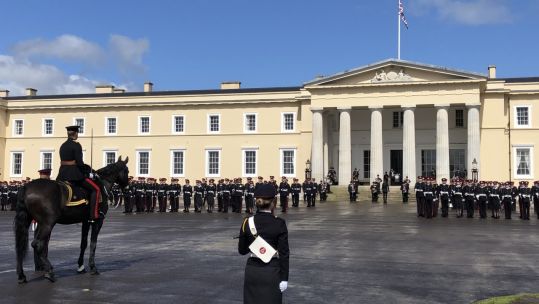 Newly commissioned British Army Officers at Sandhurst's Sovereign's Parade