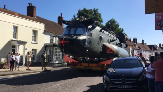 RAF moves Chinook through Odiham village