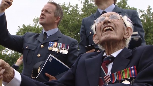 Generations of airmen watch at RAF 100 flypast
