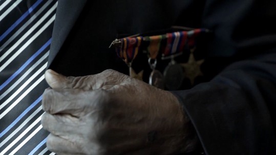 Black Commonwealth Veteran with Medals