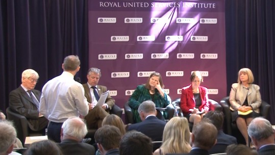 Former Royal Marine asks political parties about defence spending at RUSI debate