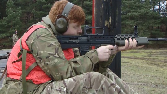 Army Cadet taking part in annual competition
