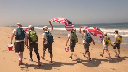 Wounded veterans from the UK and US have completed a 1000 mile trek across America