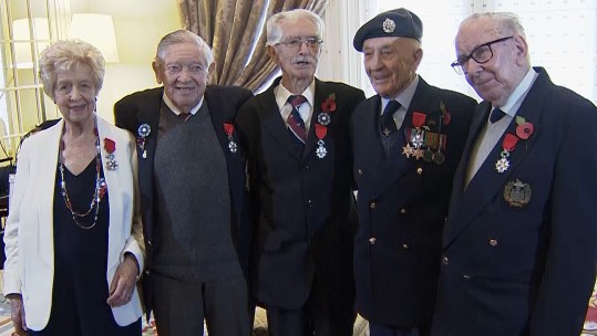 British Second World War veterans receive France's highest military honour