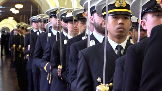 Next generation of naval officers parade to mark completion of training 19122024 CREDIT BFBS