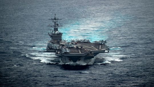 Nimitz-class US aircraft carrier USS Carl Vinson (CVN 70) transiting the South China Sea in January 13012022 CREDIT US DEPT OF DEF