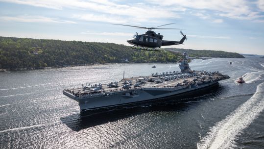 Norway was visited by the world's largest military vessel, US Navy's USS Gerald R. Ford 24052023 CREDIT Tiril Haslestad,Norweigan Armed Forces.jpg