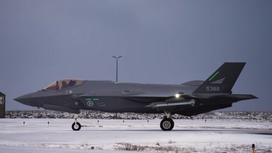 Norwegian F-35 jet in Iceland as part of Nato Air Policing mission