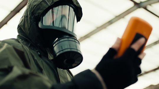 Nuclear hazmat suit stock image CREDIT ENVATO