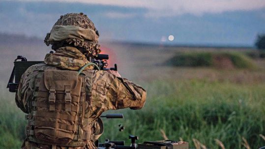 A Royal Anglian Regiment soldier deployed on Operation Cabrit in Estonia in 2021 (Picture: MOD).