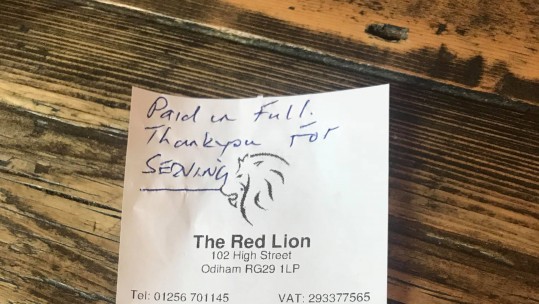 Odiham pub RAF bill