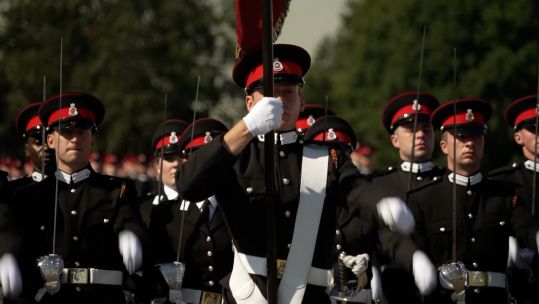 Officer Cadets brave heatwave at the Sovereign’s Parade 12082022 CREDIT BFBS