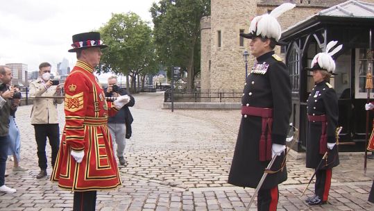 Official ceremony reopening of Tower of London 100720 CREDIT BFBS