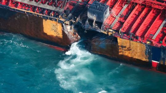 A tanker carried around 220,000 barrels of jet fuel in separate cargo tanks when it was struck (Picture: Reuters)