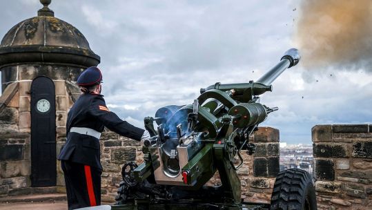 One O'clock Gun being fired by Bombardier Jenny Findlay on International Women's Day 08032021 CREDIT MOD Crown Copyright.jpg
