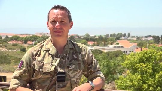 Outgoing RAF Akrotiri Station Commander, Group Captain Christopher Snaith