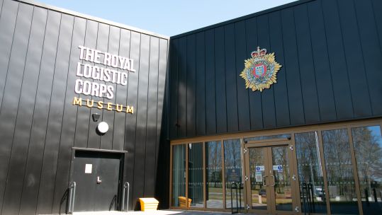 Outside of brand new Royal Logistic Corps (RLC) museum at Worthy Down, near Winchester DATE UNKNOWN CREDIT RHQ The RLC Media & Comms