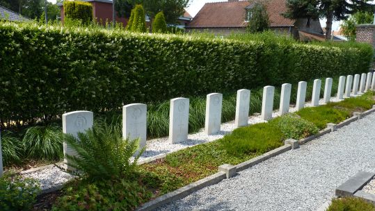 War Graves In Anzegem, Belgium. Credit Jef Bogaert