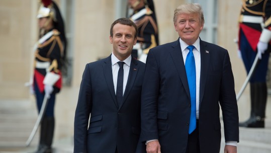 President Trump and President Macron meeting earlier this year (Picture: PA).