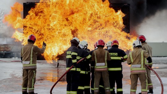 RAF Manston Defence Fire Training Slovakian Air Force (PA)