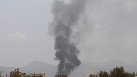 Saudi-led coalition strikes on Yemen (Picture: PA).