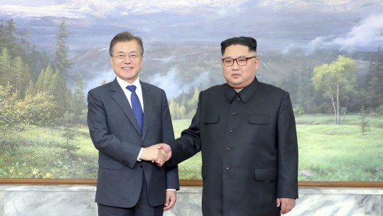Kim Jong-Un and Moon Jae-In, May 26, 2018 PA IMAGES