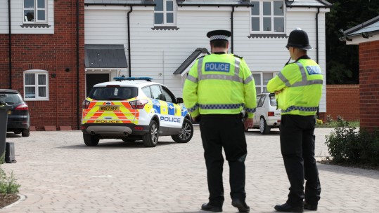 Police activity outside a block of flats on Muggleton Road in Amesbury, Wiltshire, PA Images