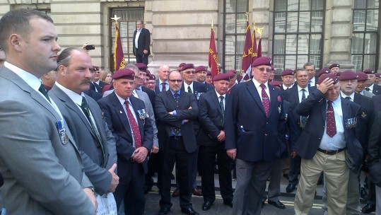 March on Downing Street for Falklands Hero