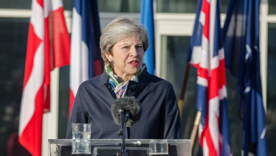Theresa May speaks in Tapa, Estonia (Sept 17)