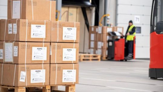 Cover image: Boxes of medical equipment ready for delivery at MOD’s Defence Fulfilment Centre (Picture: MOD).