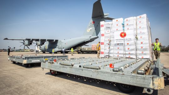 PPE equipment from Turkey arrives at RAF Brize Norton for Coronavirus 100420 CREDIT MOD.jpg 