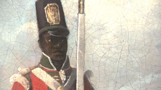 Painting from 1804 of unnamed 8th West India Regiment Private at National Army Museum
