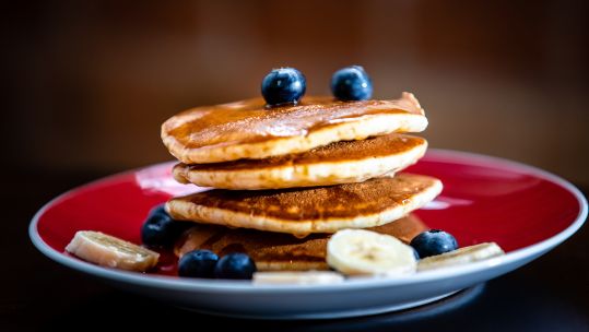 Pancakes with blueberries SOURCE @nikldn on Unsplash