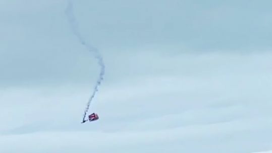 Parachutist falls at air show in Sussex (Picture: Daniel Blocksidge).