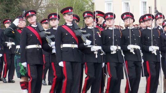 Parade at RMA Sandhurst Sovereigns Parade.