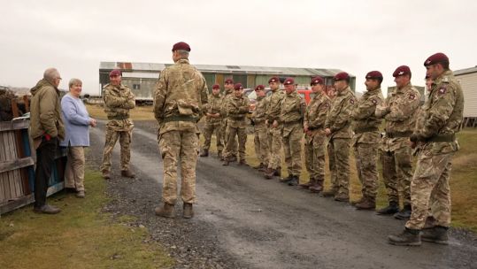 Paratroopers visited Heathman farm, they looked after British forces during Falklands conflict 20062022 CREDIT BFBS.jpg