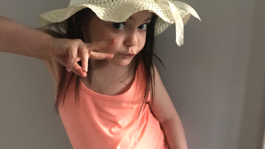 Lyla O'Donovan was diagnosed with a brain tumour when she was three years old (Picture: Brain Tumour Research).