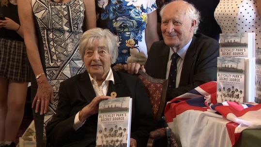 Pat Davies Former WRENS Secret Interceptor Y Service Book Launch 280721 CREDIT BFBS