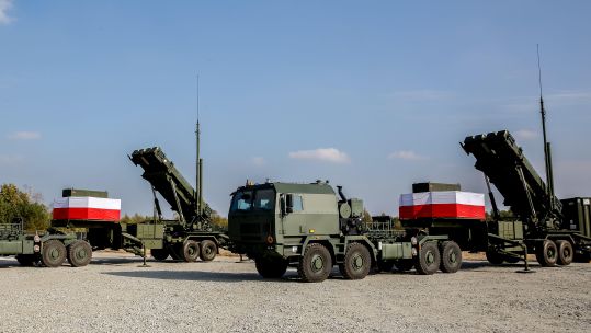 Anti-aircraft batteries Patriot of the kind that were offered to Poland with these part of the air defence system of the Republic of Poland (Picture: Dominika Zarzycka/SOPA Images via ZUMA Press Wire/Alamy).