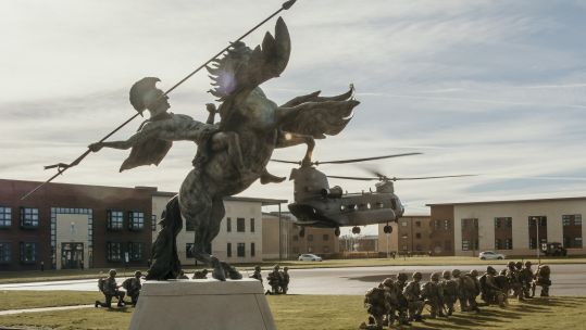 Pegasus sculpture 16 Air Assault Brigade Merville Barracks Colchester