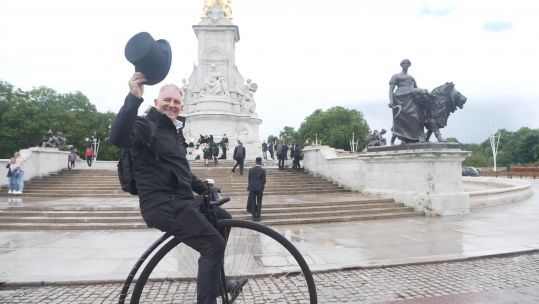 Penny Farthing Veteran and former marine Neil Laughton 07072021 CREDIT BFBS
