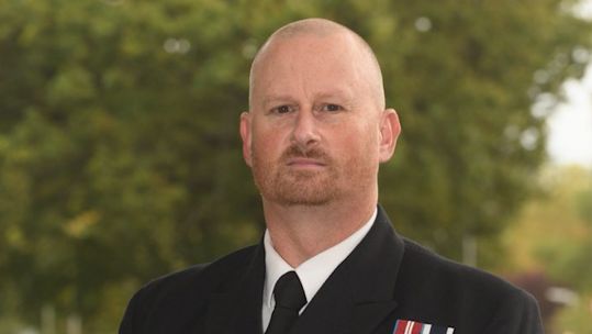 Petty Officer Jon Thornber, based at HMS Collingwood, who saved an elderly couple after a house explosion in Portsmouth