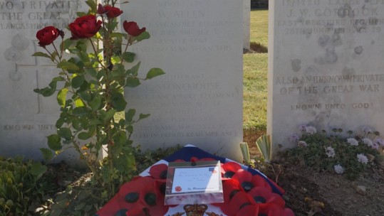 Graves of 2 north west soldiers killed in the great war rededicated a century later MOD