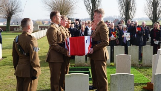 Pte Thomas Telford Edmundson Buried 100 Years After His Death Credit MOD