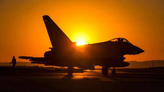 A Typhoon at RAF Akrotiri that makes up part of British Forces Cyprus (Picture: MOD).