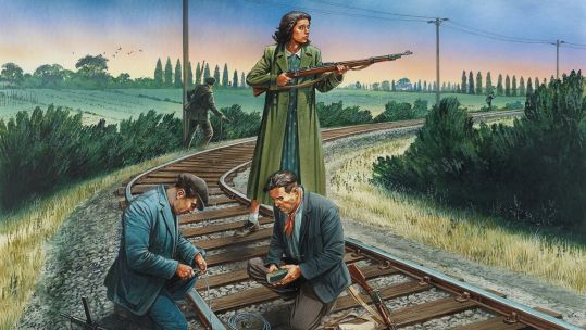 SOE Agents attacking a railway line in France. Credit 