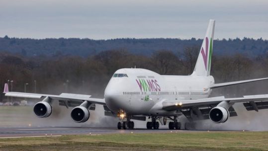 Plane arrives from China at RAF Brize Norton