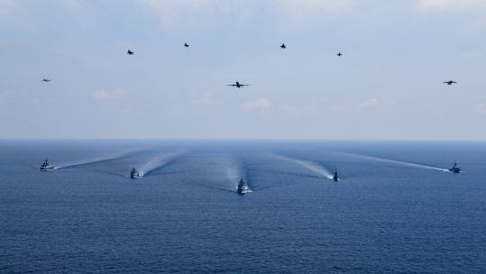 Planes and ships at Bersama Lima